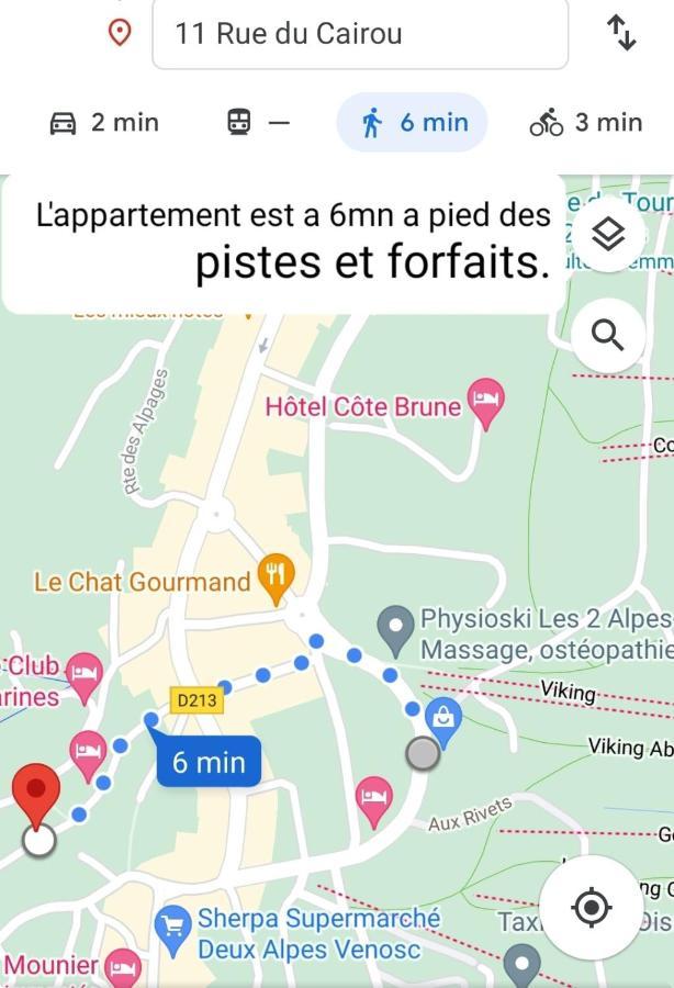 Apartmán Centre 10Mn Pied Pistes Et Jandri 3S Vue Muzelle 8 Pers Wifi Les Deux Alpes Exteriér fotografie